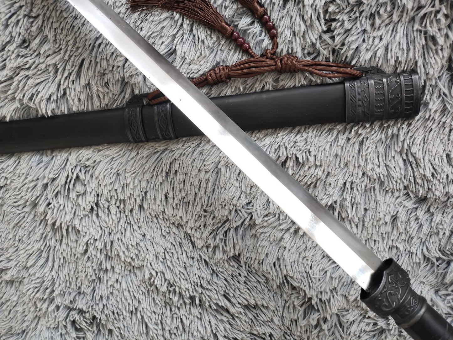 Handcrafted wolong jian Sword with Forged High Carbon Steel Blade and Alloy Fittings-Perfect for China kung fu