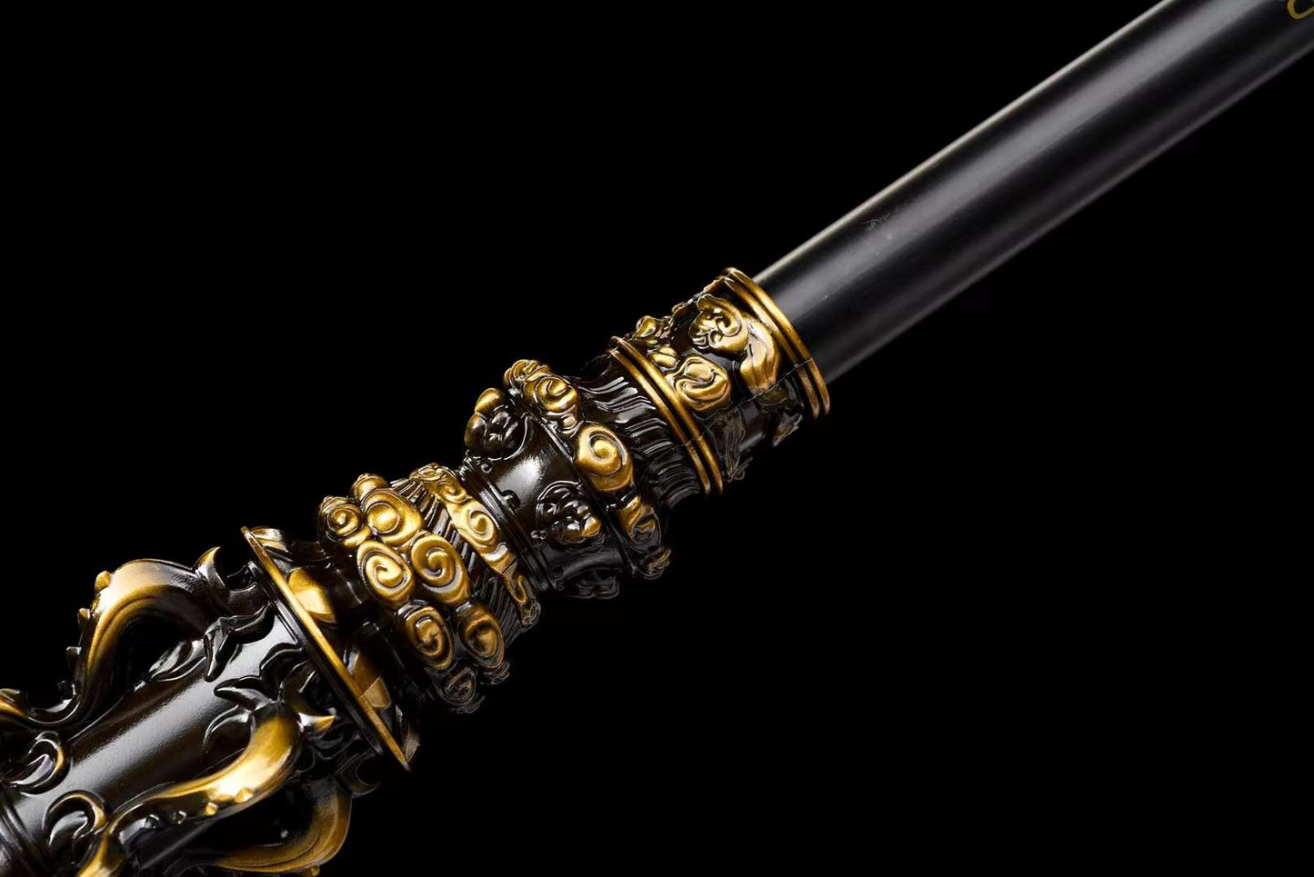 Sun Wukong's Gold Cudgel Replica – Stainless Steel Black Edition (1:1 Scale)