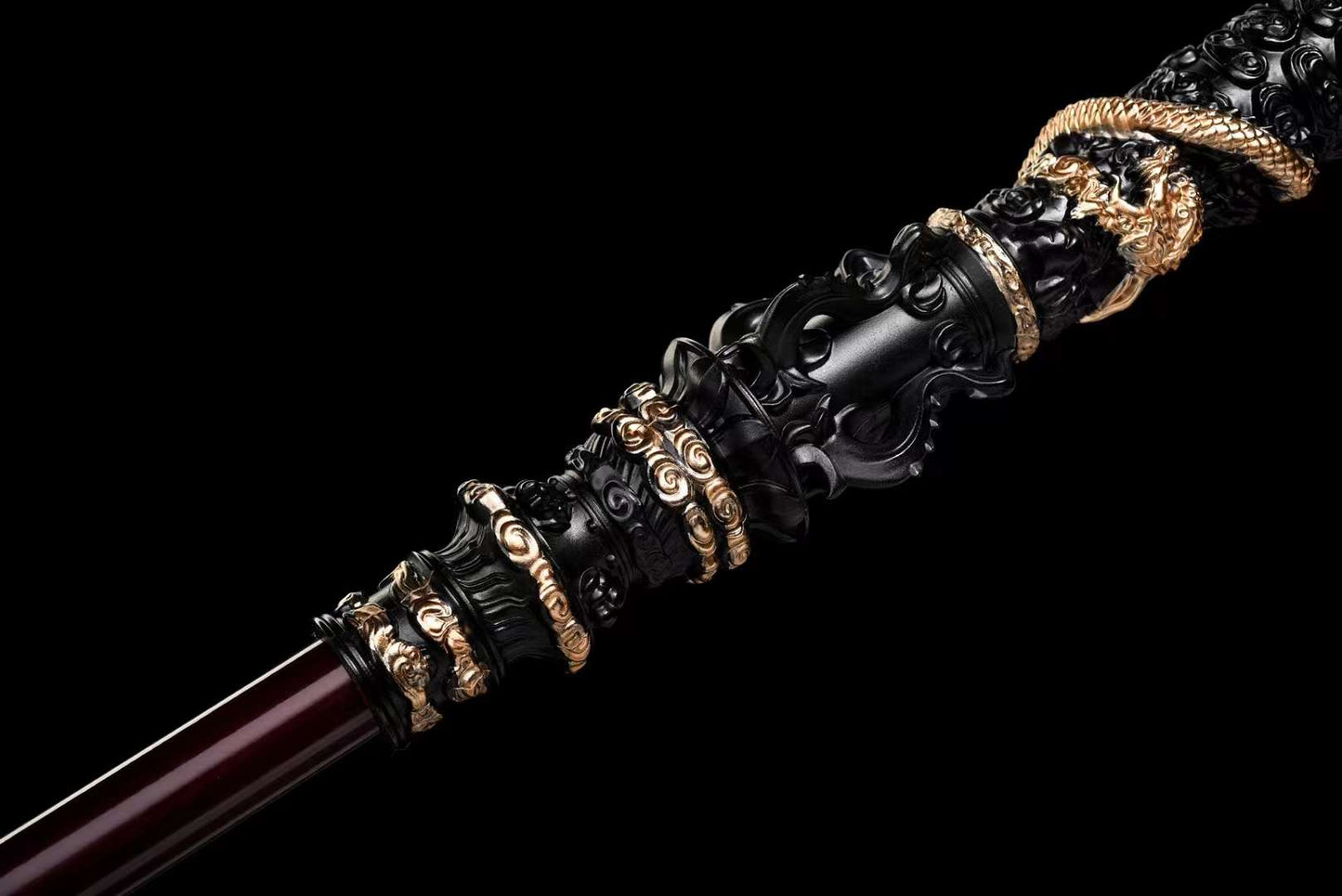 Sun Wukong's Gold Cudgel Replica – Stainless Steel Black Edition (1:1 Scale)