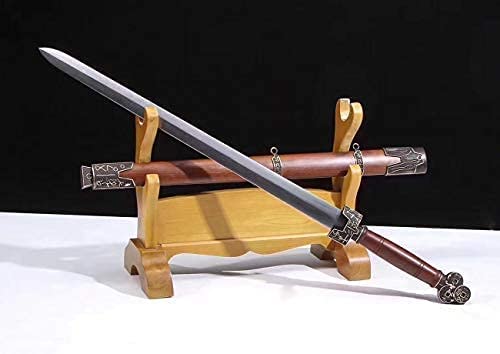 Chinese Swords Forged Damascus Steel Brass Fittings Sword Real Battle Ready