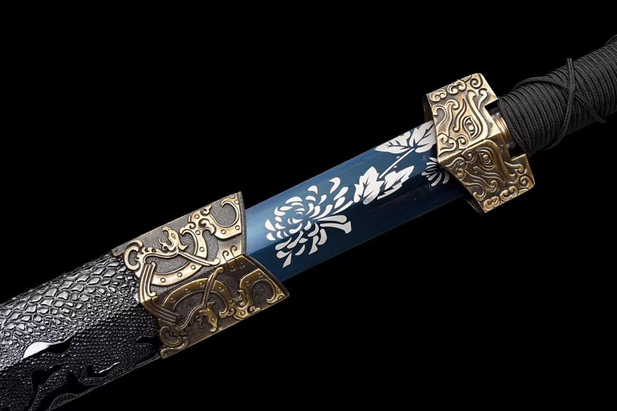 Han jian,Forged High carbon Steel Blue Blade,Heat Tempered