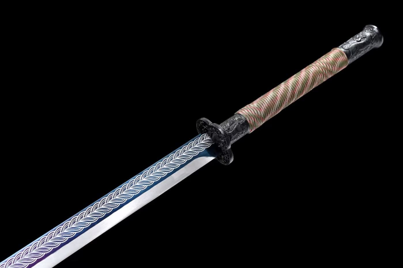 Broadsword Real,High Carbon Steel Blade,Alloy Fittings,Solid Wood Scabbard