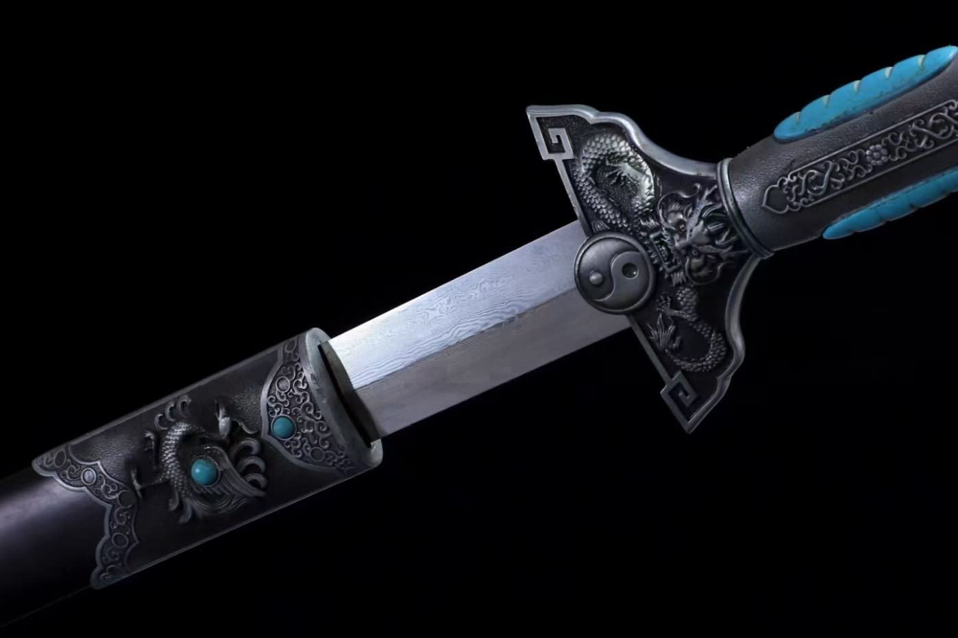 Dragon King Swords Real,Battle Ready,Forged Damascus Blades