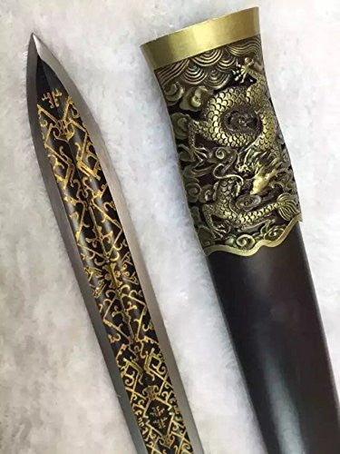 Yuewang jian/High carbon steel blade/Black wood scabbard