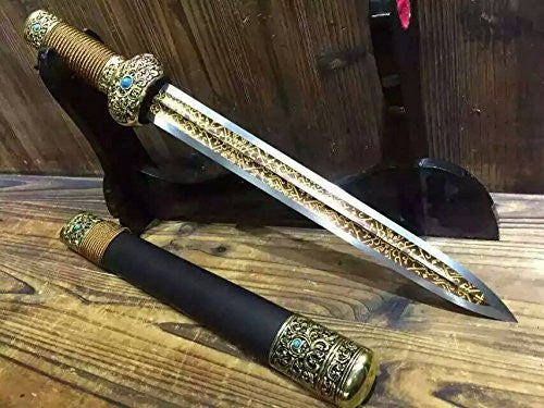 Chinese sword/Dagger/High carbon steel blade/Alloy fitting/Length 18"