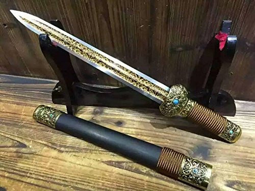 Chinese sword/Dagger/High carbon steel blade/Alloy fitting/Length 18"