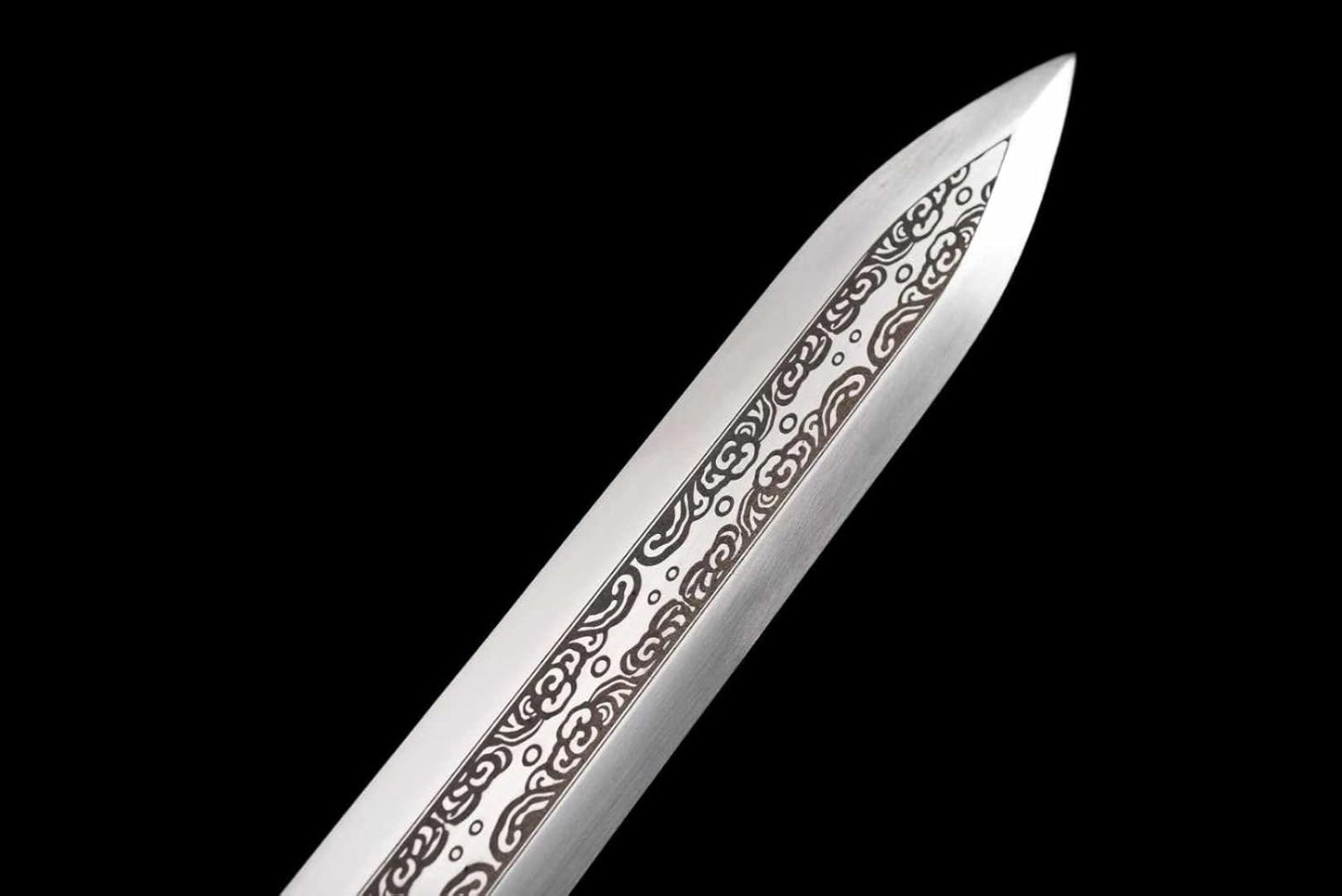 Flying Dragon Battle Sword – Hand Forged Spring Steel Blade, Double-Edged