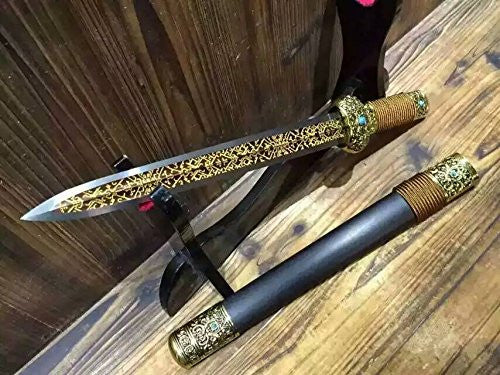 Chinese sword/Dagger/High carbon steel blade/Alloy fitting/Length 18"