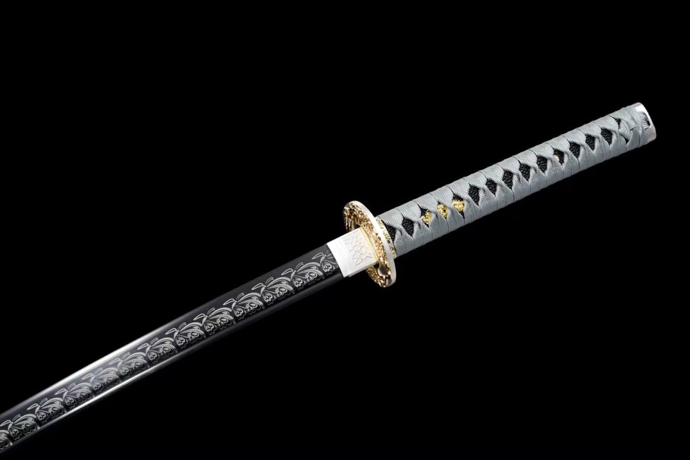 Samurai Swords Real Forged High Carbon Steel Etched Blade