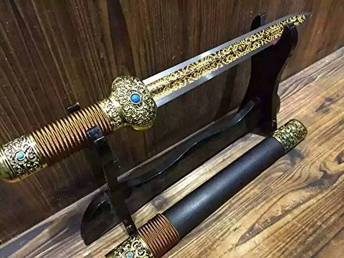 Chinese sword/Dagger/High carbon steel blade/Alloy fitting/Length 18"