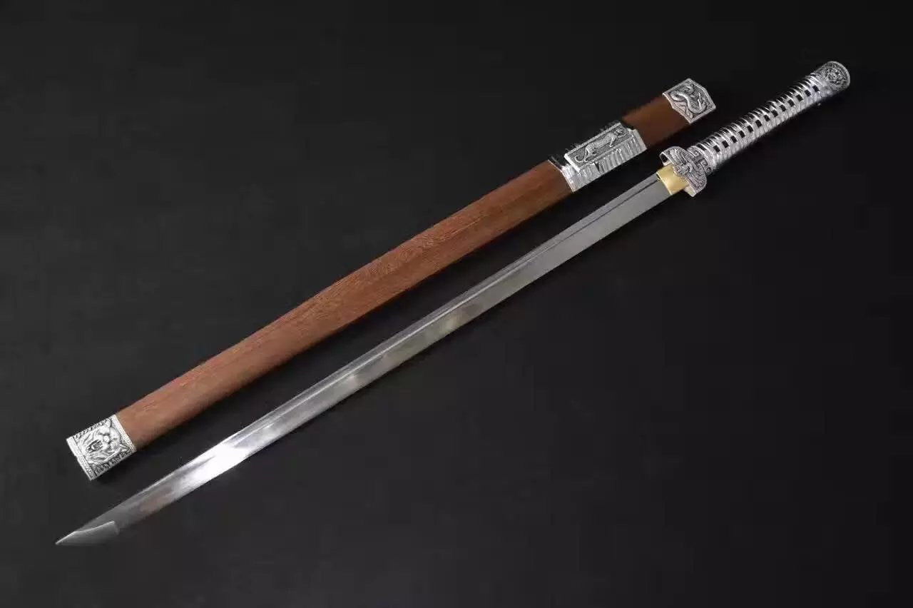 Dao/High carbon steel blade/Rosewood/Alloy fittings/Length 43"