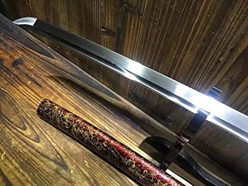 Katana/T10 high carbon steel blade/Wood scabbard/Brass fittings