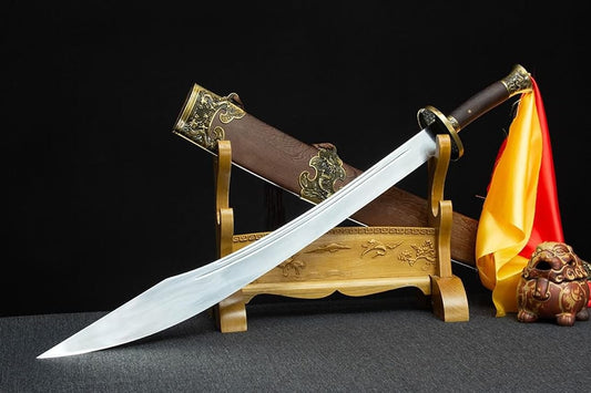 Short-hilted broadsword with Stainless Steel Blade and Alloy Fittings,Rosewood Handle Scabbard