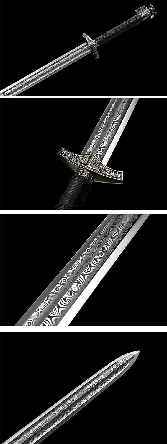 Great Han jian,High caorbon Steel Blade,Solid Wood+Paint Scabbard