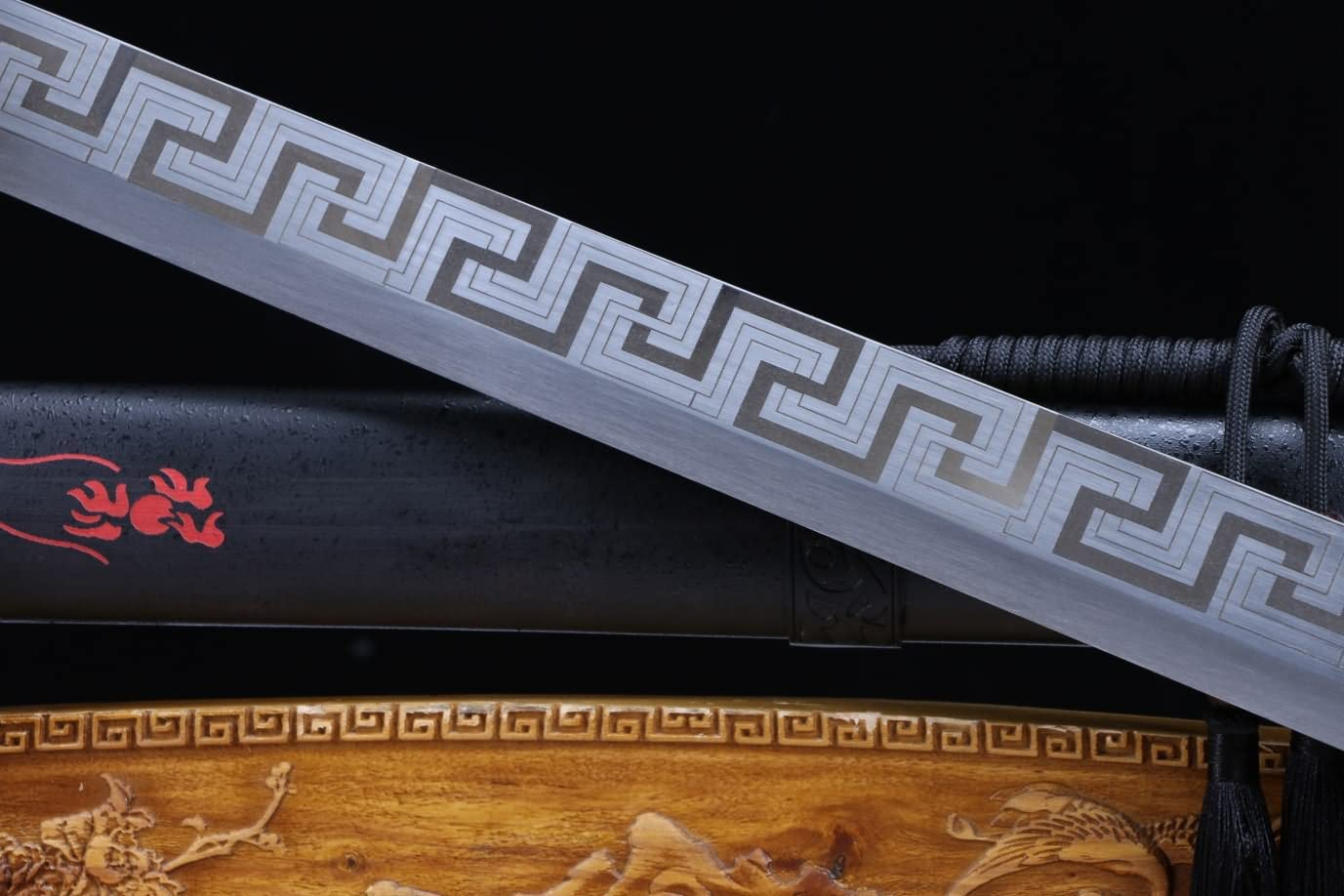 Black Gold Ancient Sword,Forged High Carbon Steel Blade,Alloy Fittings