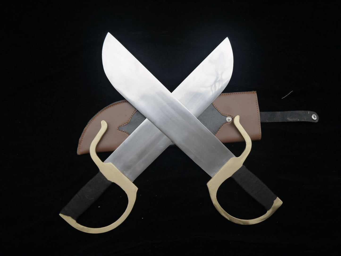 Wing Chun Bart Cham Dao/Stainless steel blade/Leather Scabbard/Copper fitted