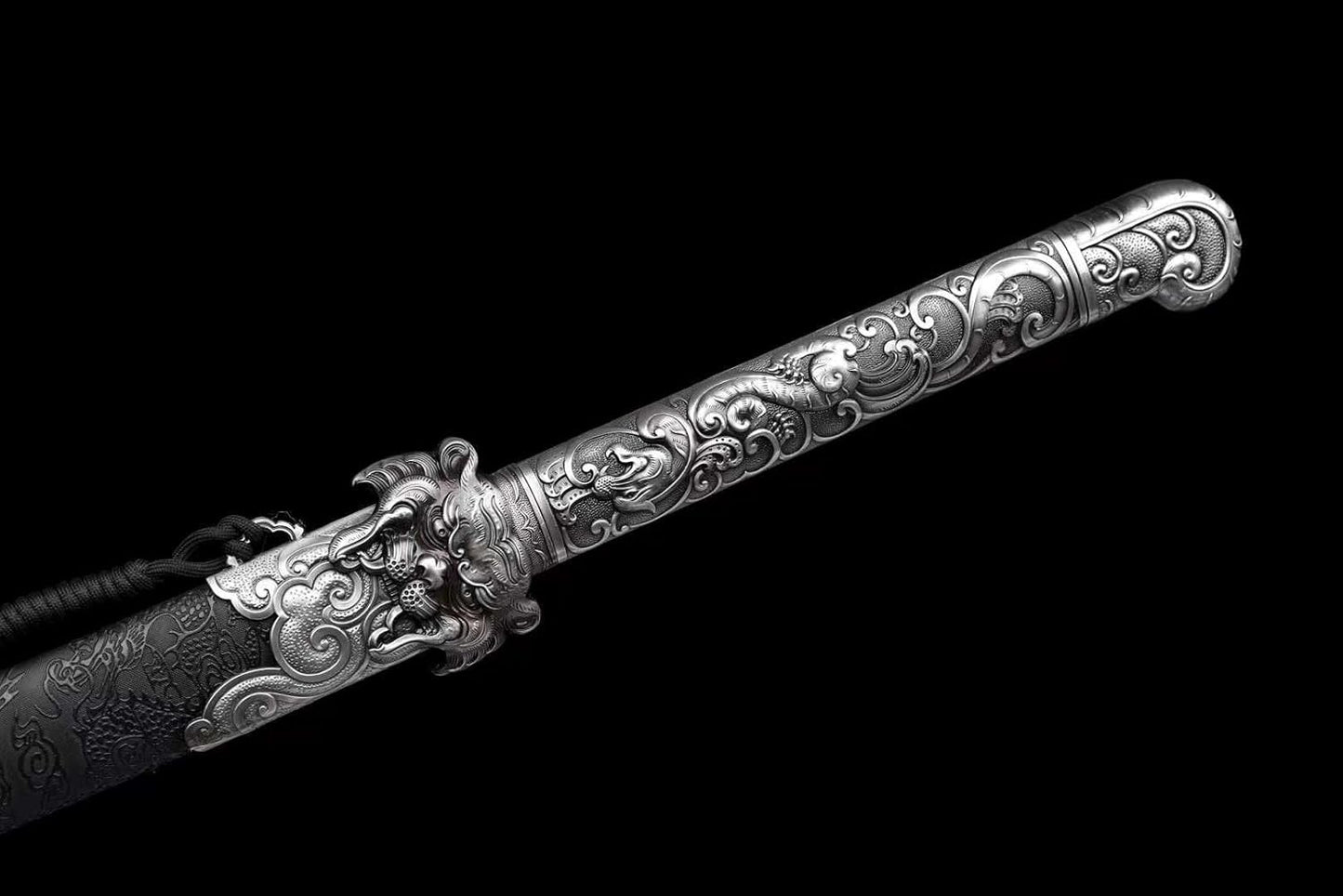 Dragon King Dao Sword - Hand-Forged High carbon Steel Blade, Zinc Alloy Dragon Fittings