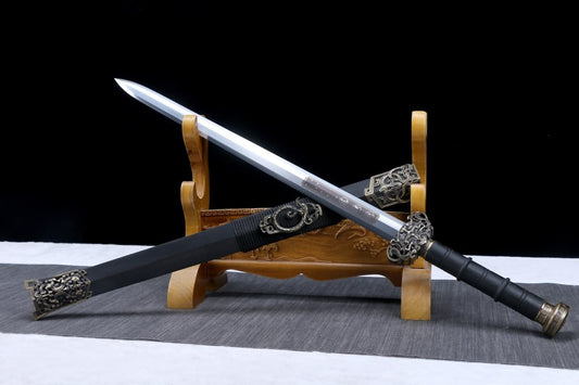 Seven Star Longquan Sword,Battle Ready,High Carbon steel blade,Alloy Fittings