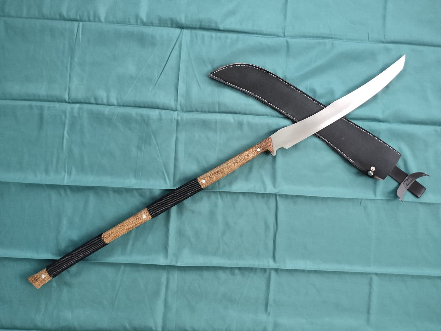 Chinese Long Handle dao Sword Real,Scythe Forged High Carbon Steel Blade