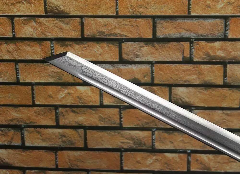 Ninja Sword Katana/Folding pattern steel blade/Solid wood scabbard/Alloy