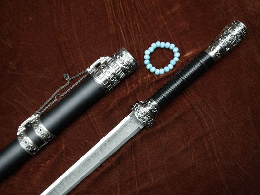 Wolong sword-Stainless steel-Alloy scabbard