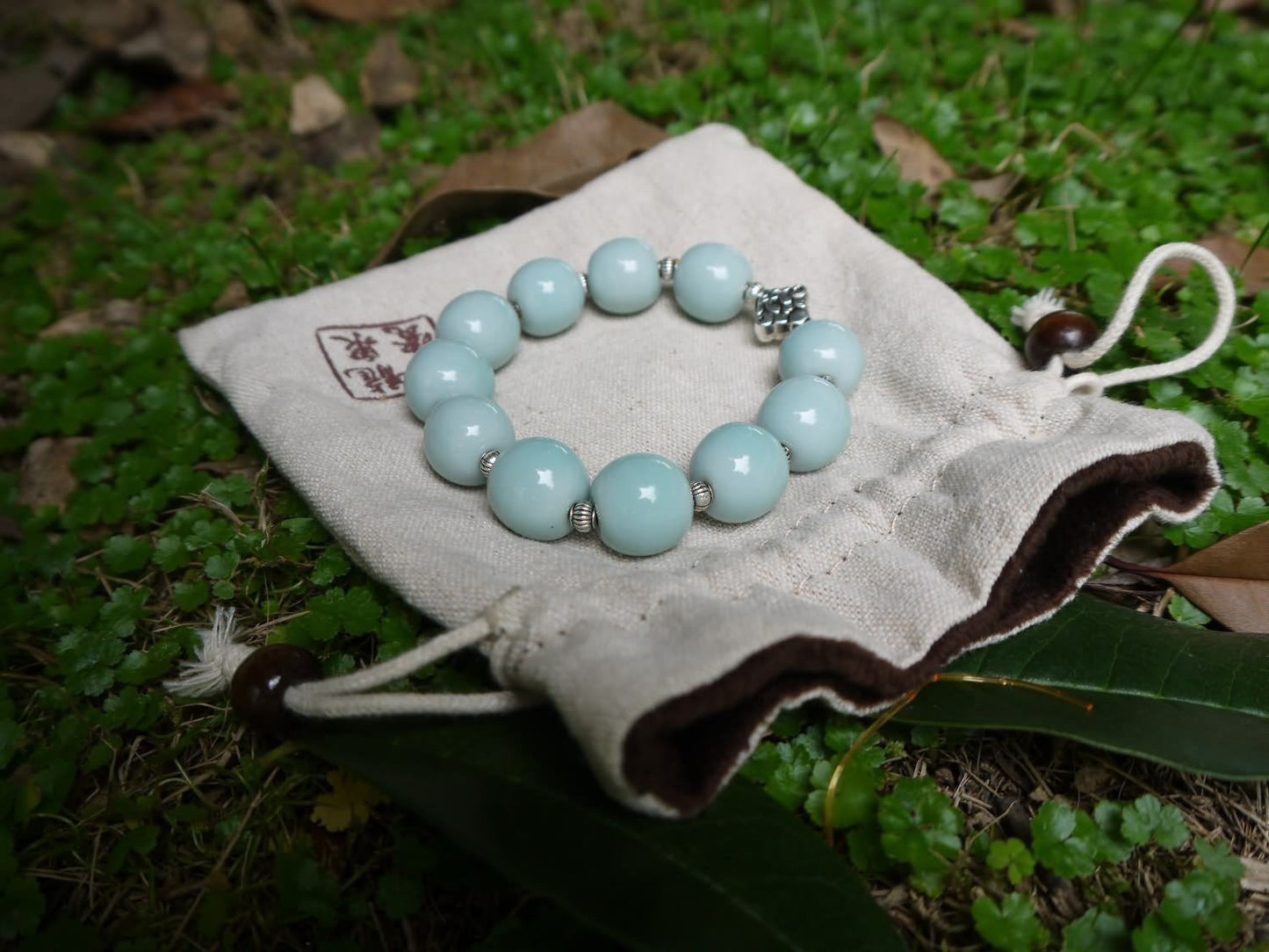 Longquan celadon Di Kiln/Celadon bracelet/Swarovski no.629