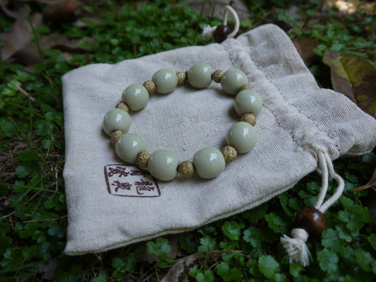 Longquan celadon Di Kiln/Celadon bracelet/Swarovski no.626