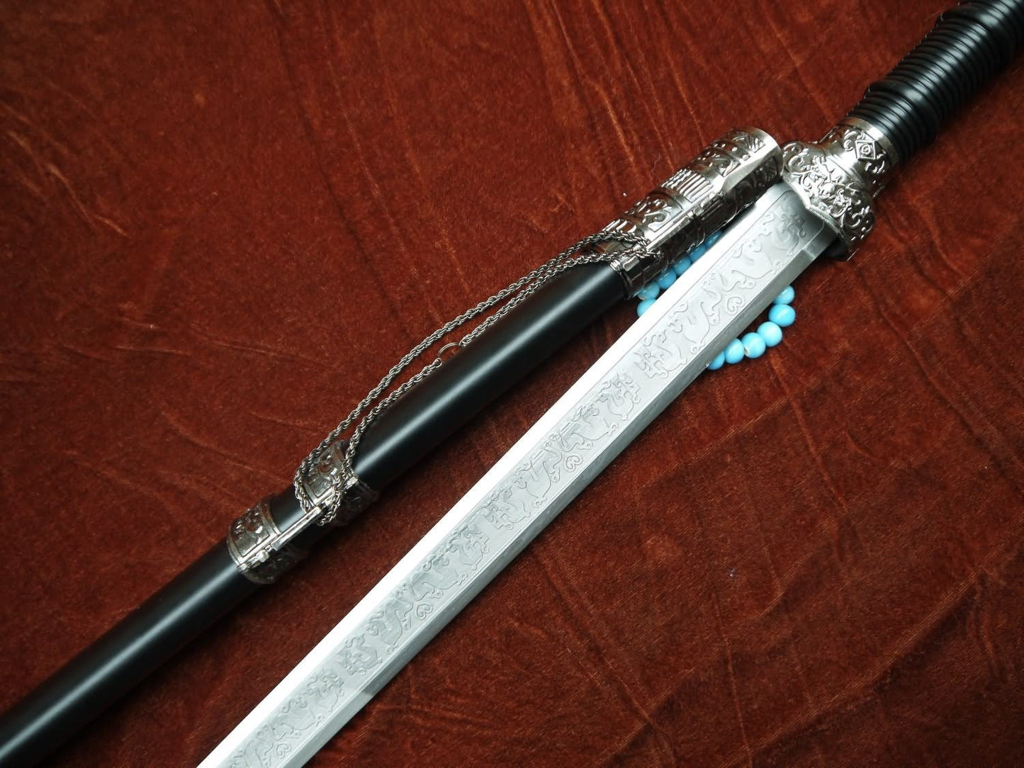 Wolong sword-Stainless steel-Alloy scabbard