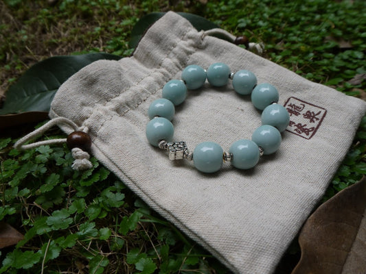 Longquan celadon Di Kiln/Celadon bracelet/Swarovski no.629