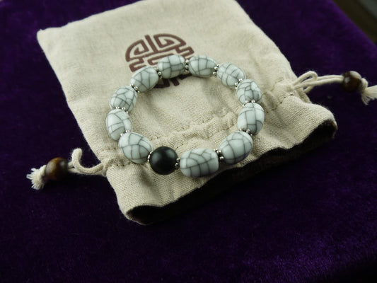 Longquan celadon Ge Kiln/Celadon bracelet/Swarovski no.1124