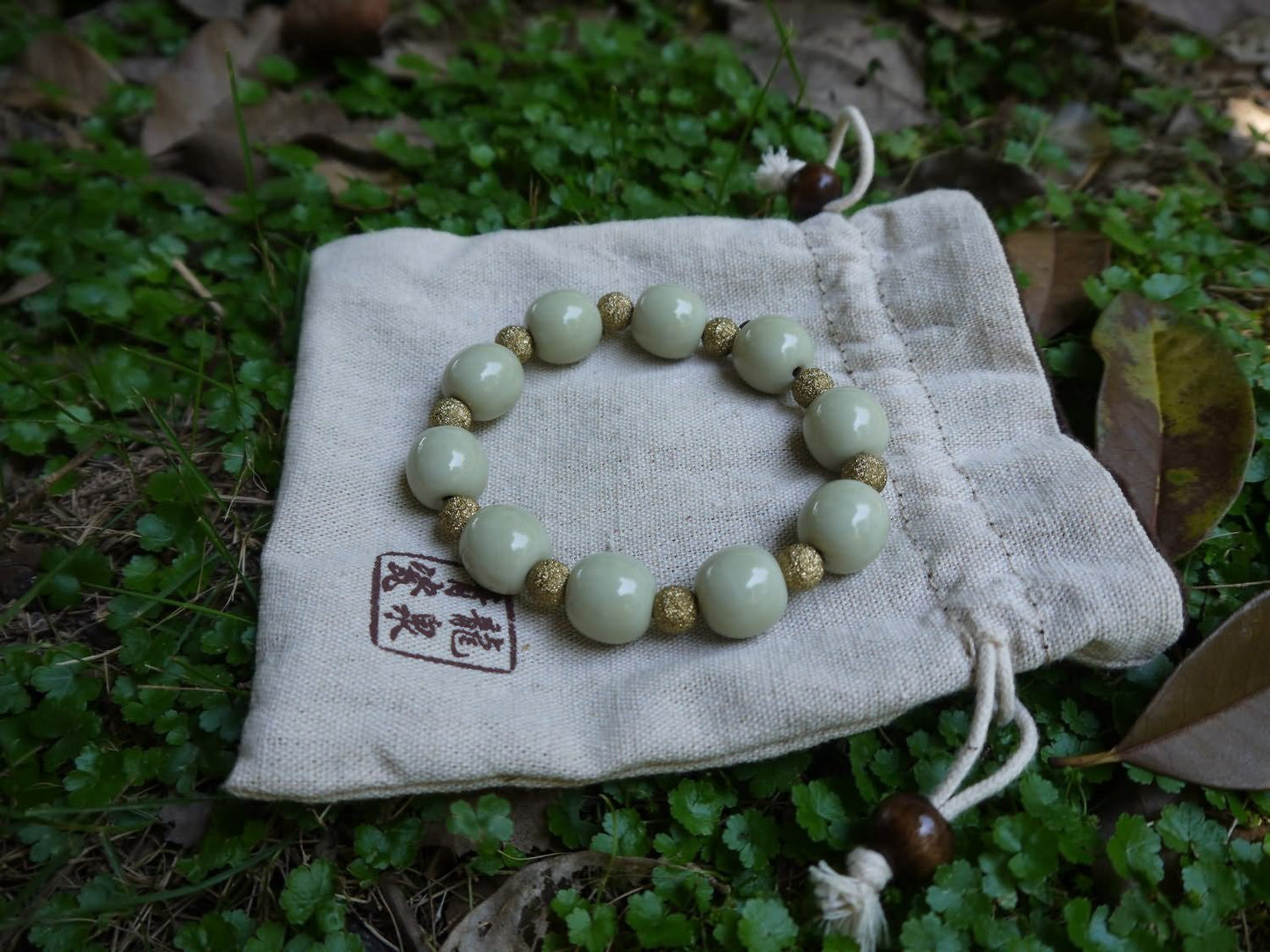 Longquan celadon Di Kiln/Celadon bracelet/Swarovski no.626