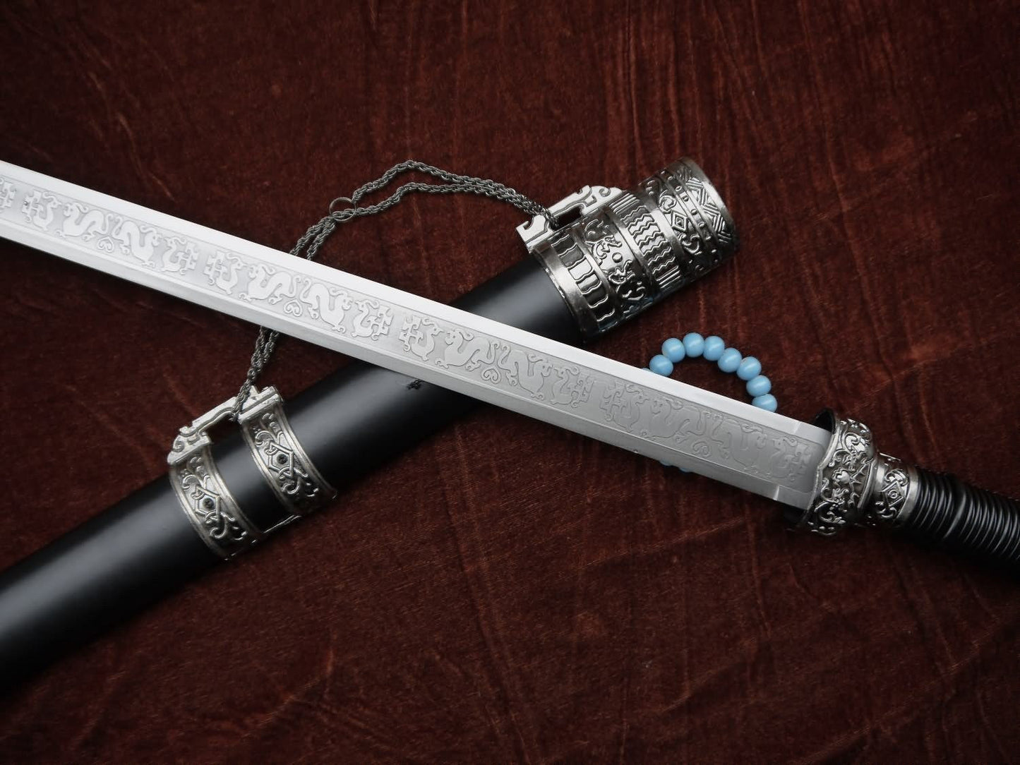 Wolong sword-Stainless steel-Alloy scabbard