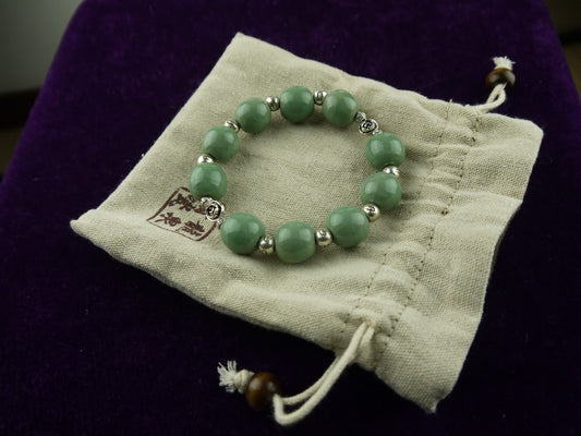 Longquan celadon Ge Kiln/Celadon bracelet/Swarovski no.1122