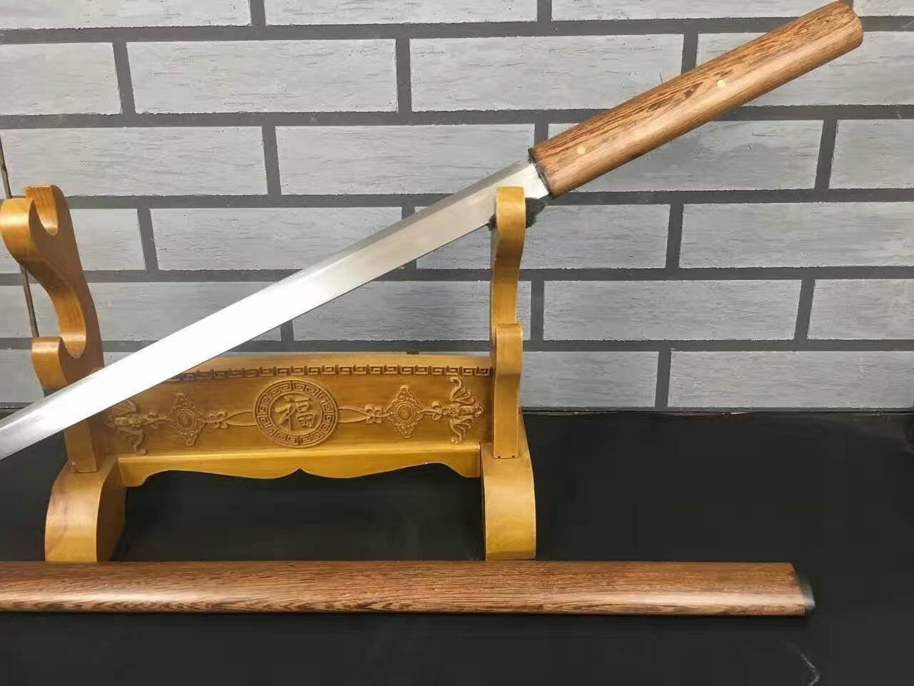 Tang dao(High manganese steel,Rosewood scabbard)Full tang,Length 39"