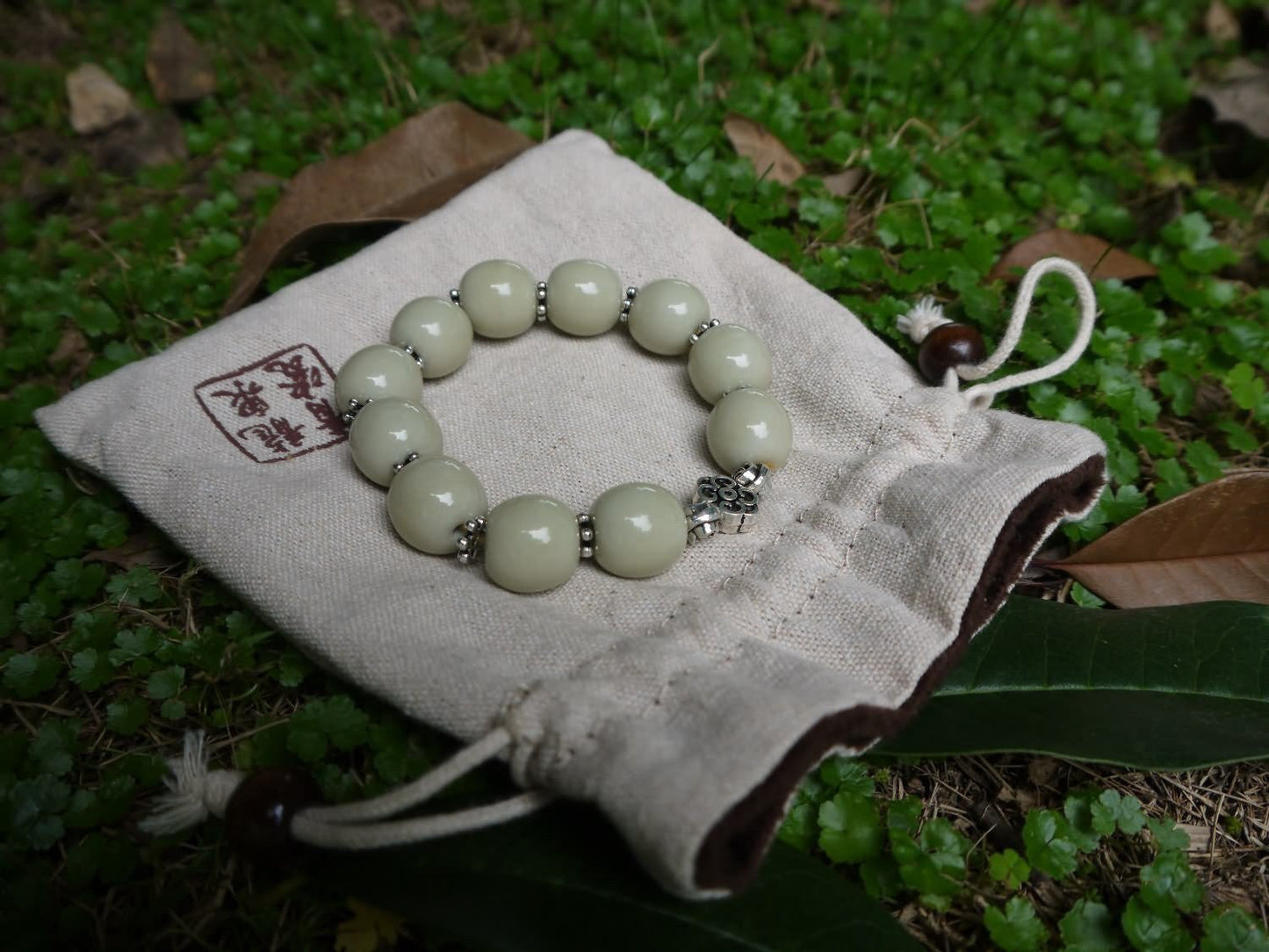 Longquan celadon Di Kiln/Celadon bracelet/Chain/Swarovski no.628