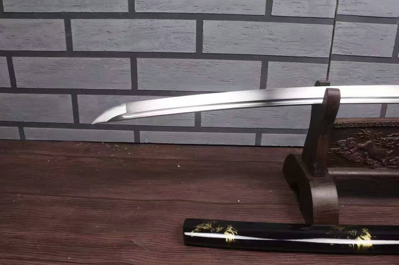 Katana uchigatana/High carbon steel blade/Wood paint scabbard/Alloy fittings