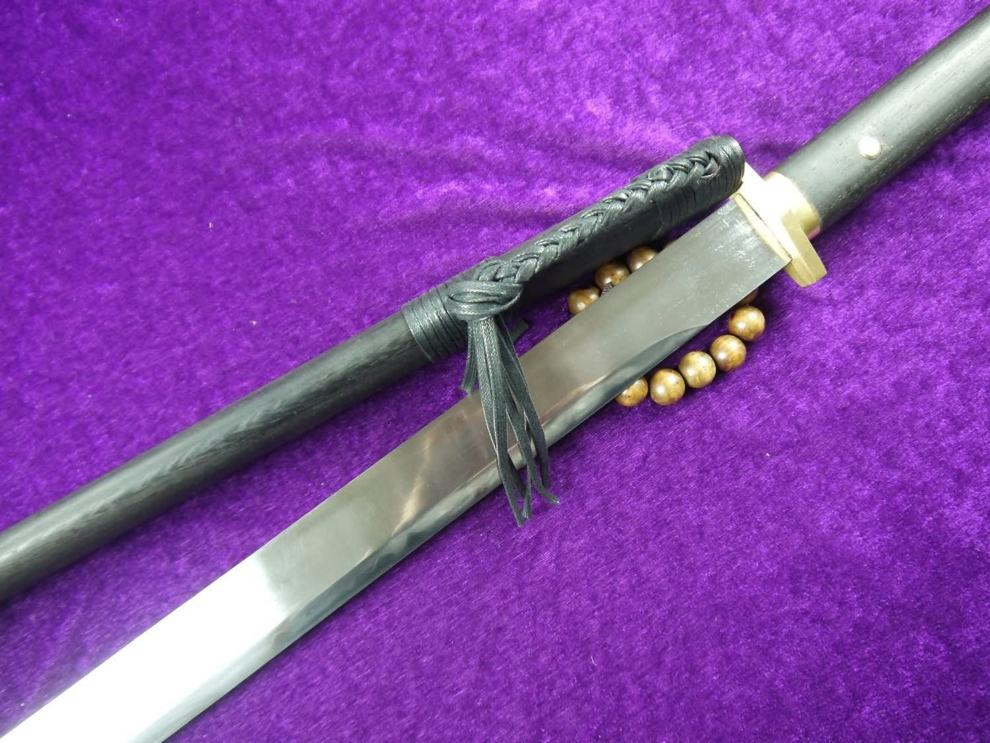 Guard Sabre,High carbon steel Cover burning blade,Ebony scabbard