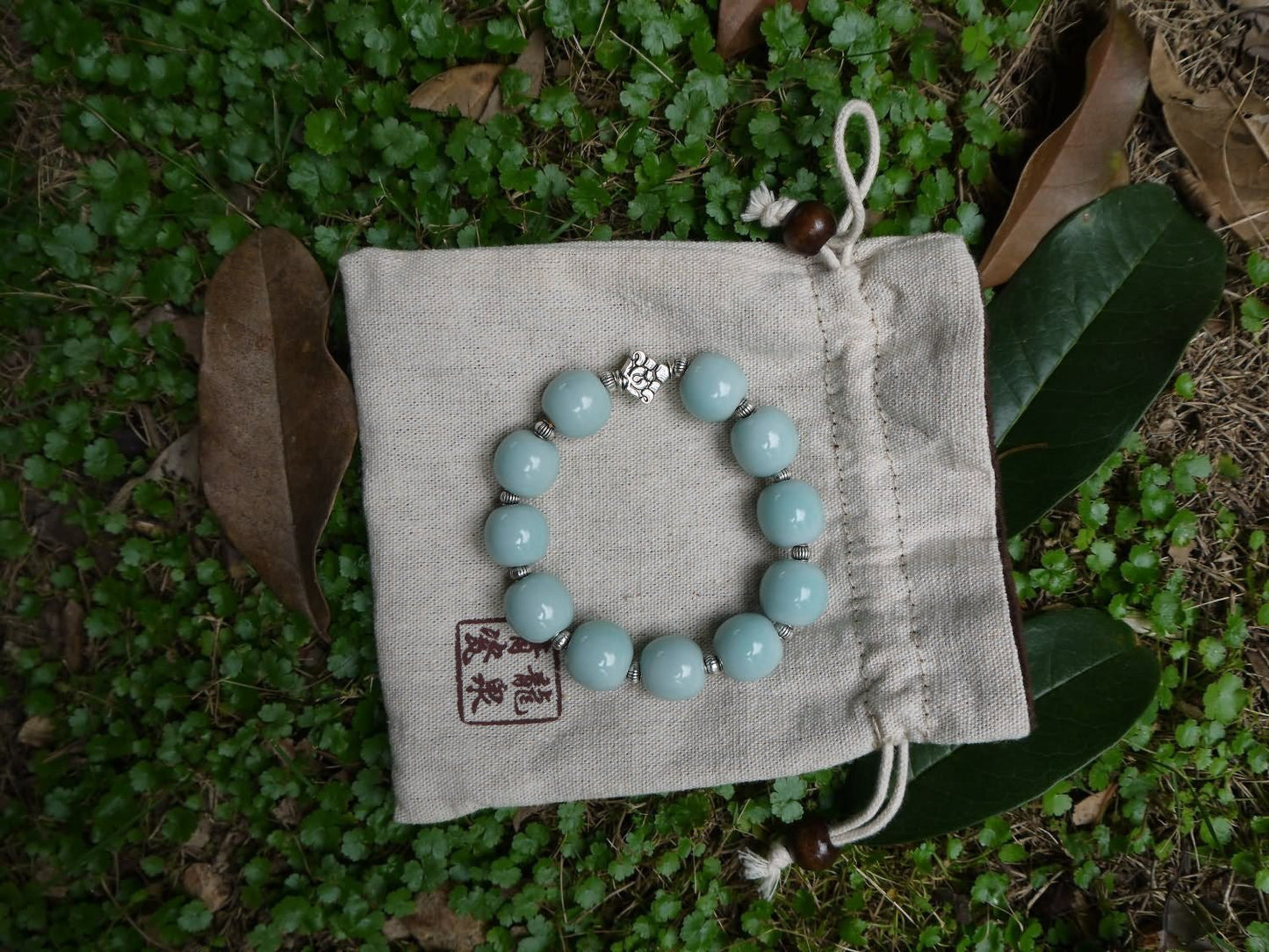 Longquan celadon Di Kiln/Celadon bracelet/Swarovski no.629