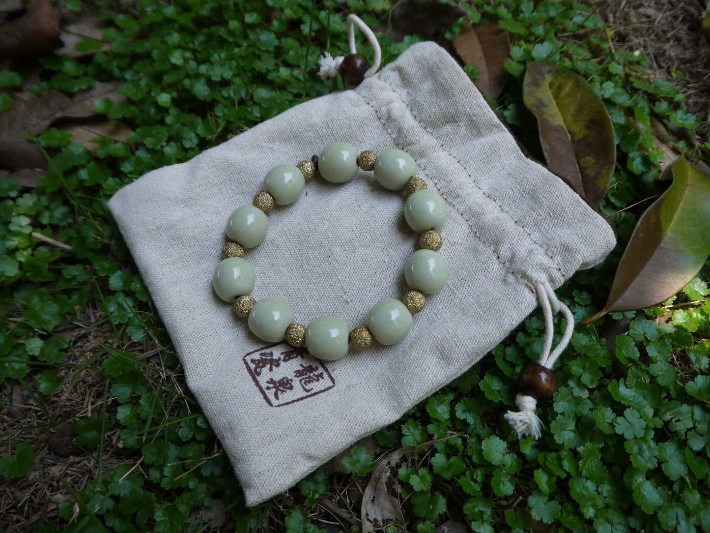 Longquan celadon Di Kiln/Celadon bracelet/Swarovski no.626