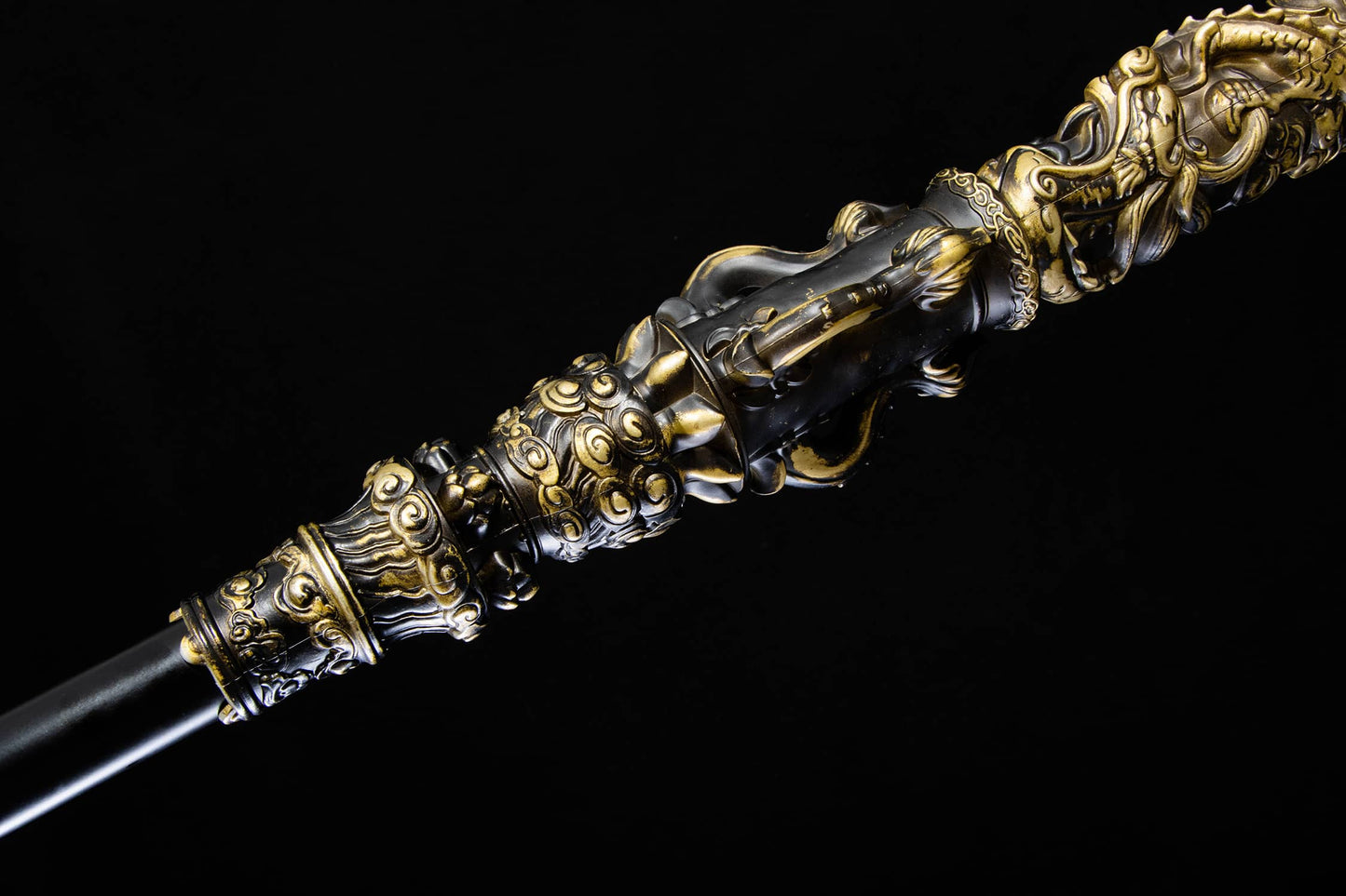 Sun Wukong's Gold Cudgel Replica – Stainless Steel Black Edition (1:1 Scale)