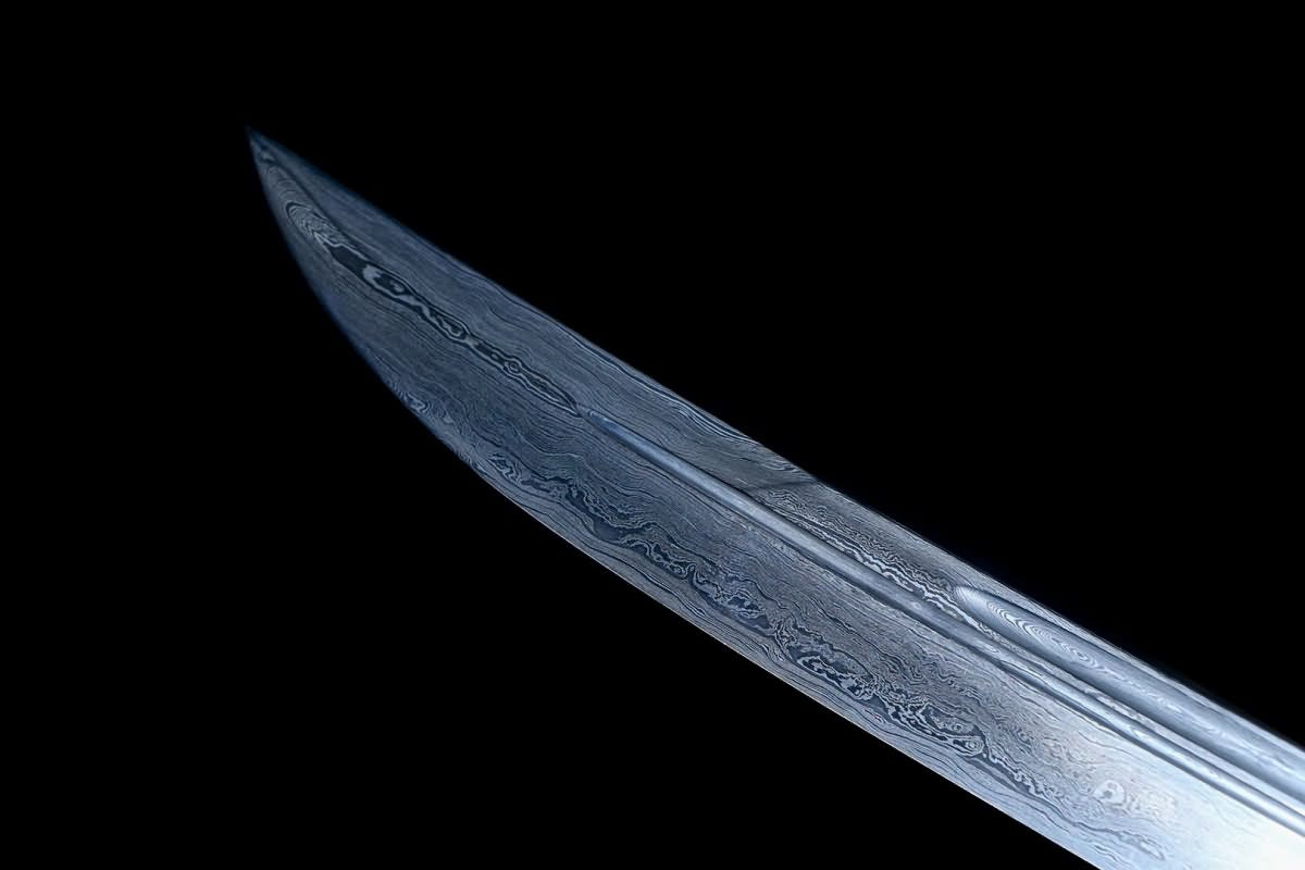 Broadsword,Forged Damascus steel blade,Brass fittings