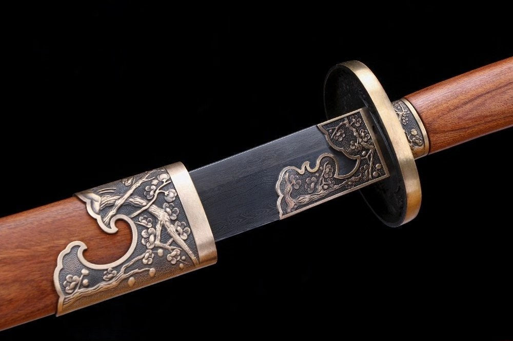 Broadsword,Forged Damascus steel blade,Brass fittings