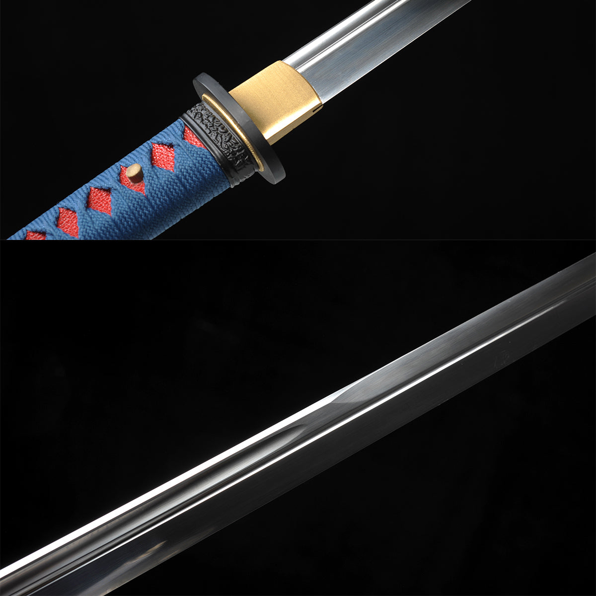 Hand Forged Japanese Ninja Sword Tsurugi Double Edge Straight Blade Sword 1095 High Carbon Steel