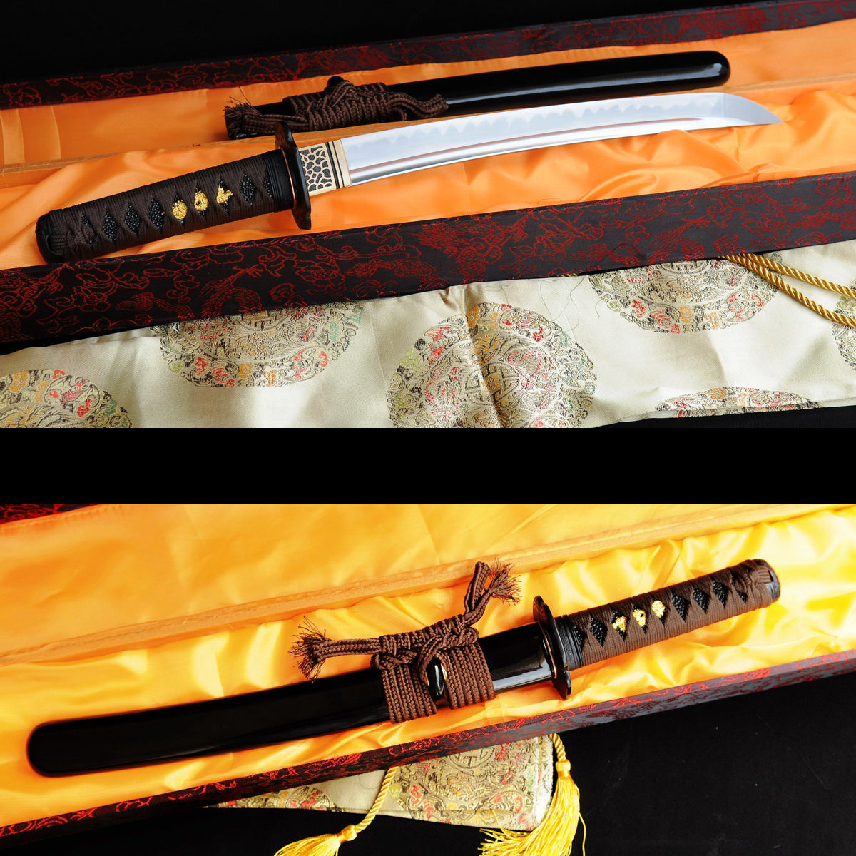 Hand Forged Japanese Tanto Sword Short Sword Mini Katana 1095 Carbon Steel Clay Tempered Hazuya Polished