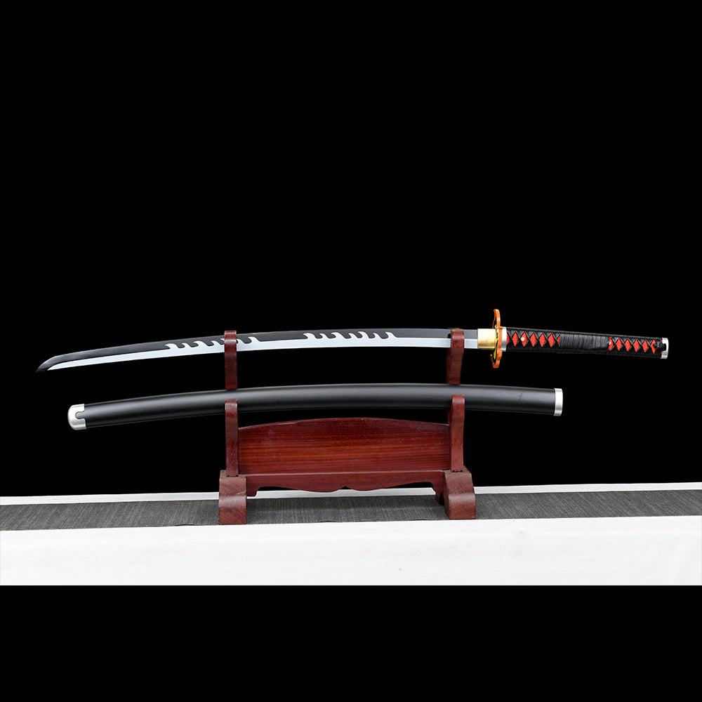 Handmade Anime Demon Slayer Tanjiro sword Nichirin 3rd Generation Sword 1095 High Carbon Steel Black