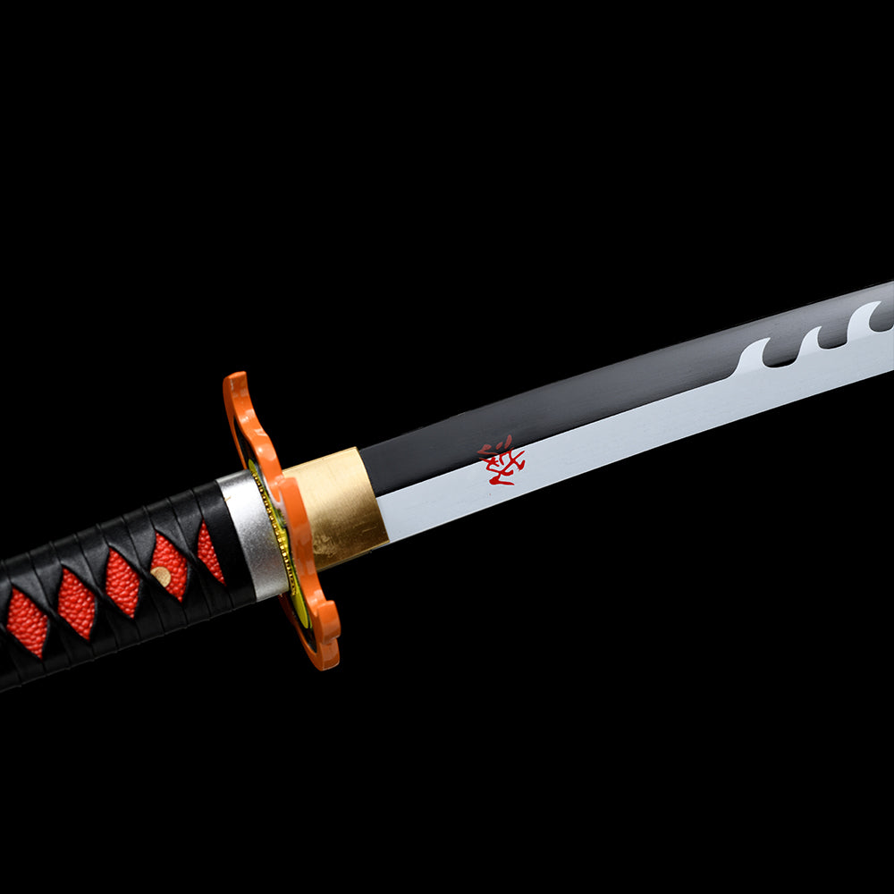 Handmade Anime Demon Slayer Tanjiro sword Nichirin 3rd Generation Sword 1095 High Carbon Steel Black