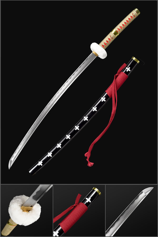 Handmade Anime One Piece Trafalgar Law Kikoku Sword 1060 Carbon Steel Full Tang Blade