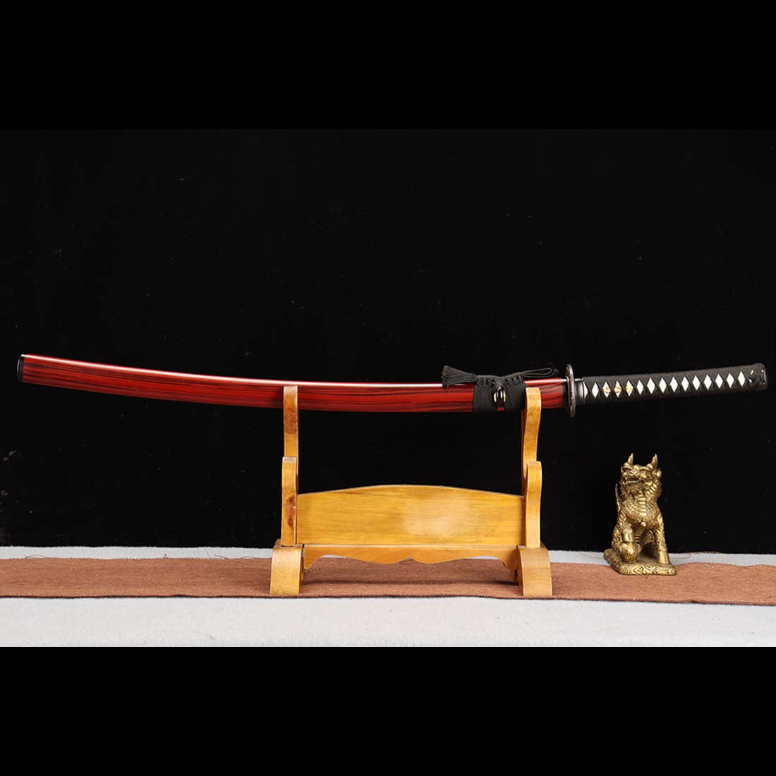 Handmade Katana Sword, Bloody Sword High Manganese Steel Full Tang Zinc Alloy Fitting