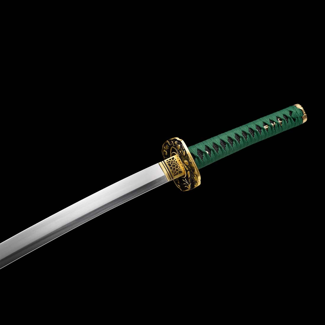 Handmade Sanctuary Blade Katana Sword 1060 Carbon Steel Samurai Sword Full Tang Green Saya