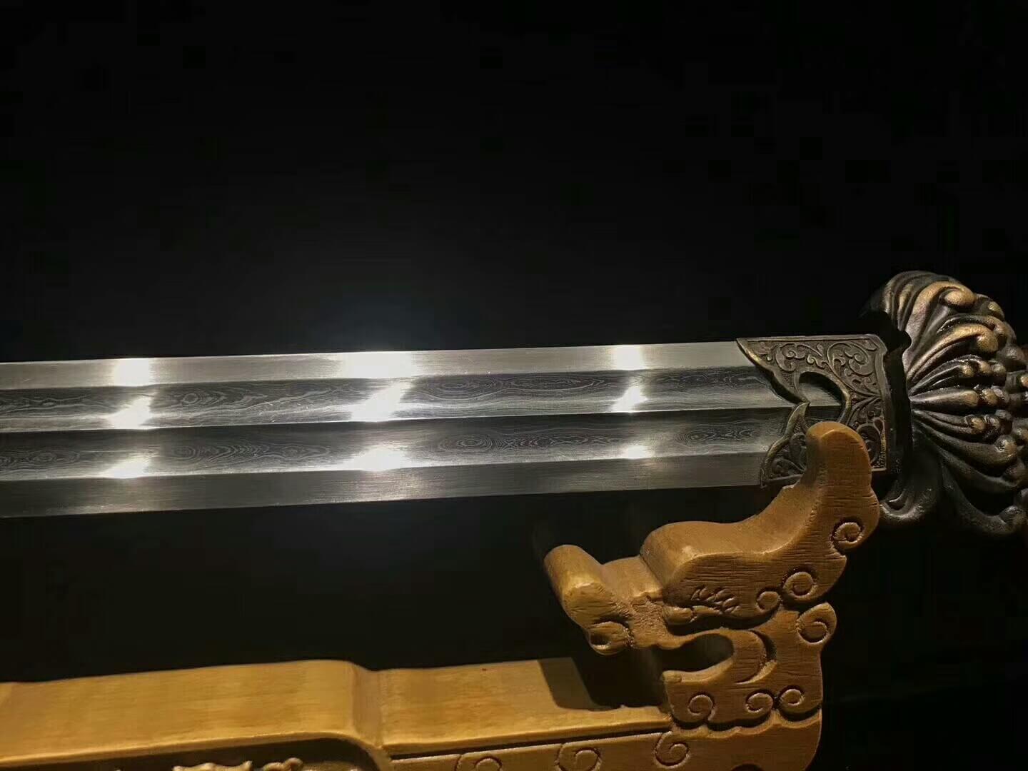 Gentleman Sword,Damascus steel bade,Rosewood scabbard,Brass